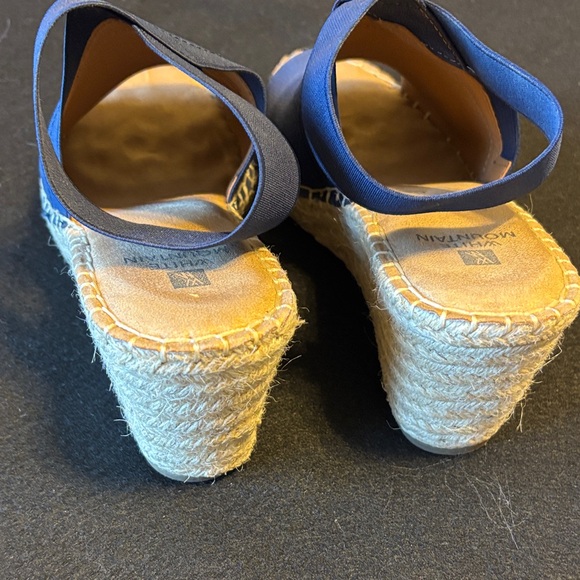 White Mountain Blue Wedge Sandals - Picture 4 of 8